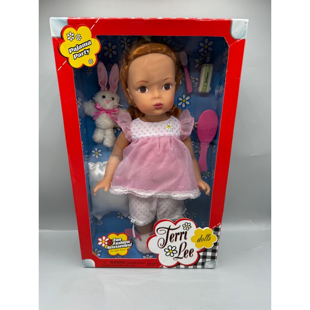 Terri Lee Dolls Pajama Party Doll w/ Fun Fashion Accessories vintage 2004 pink